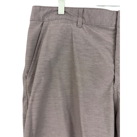 Johnnie-O Shorts Men's 38 Stretch Hybrid Shorts 9" Inseam Pockets Brown Gray - Picture 3 of 10